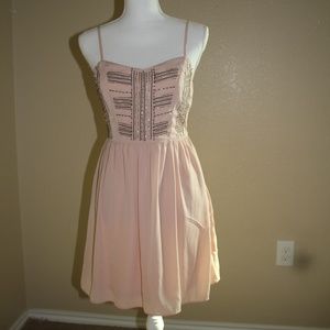 American Eagle pink ballet dress with beading